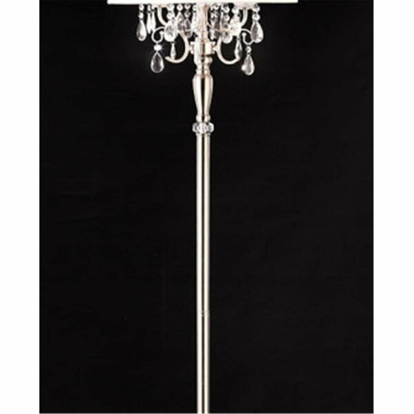 Ore Furniture 62 in. Crystal Silver Floor Lamp K-5109F